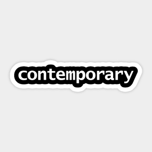 Contemporary Typography White Text Sticker